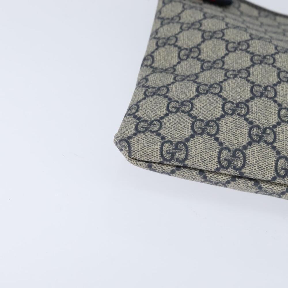 GUCCI GG Supreme Sherry Line Shoulder Bag PVC Navy Silver 246413 Auth 150735 - Picture 9 of 16